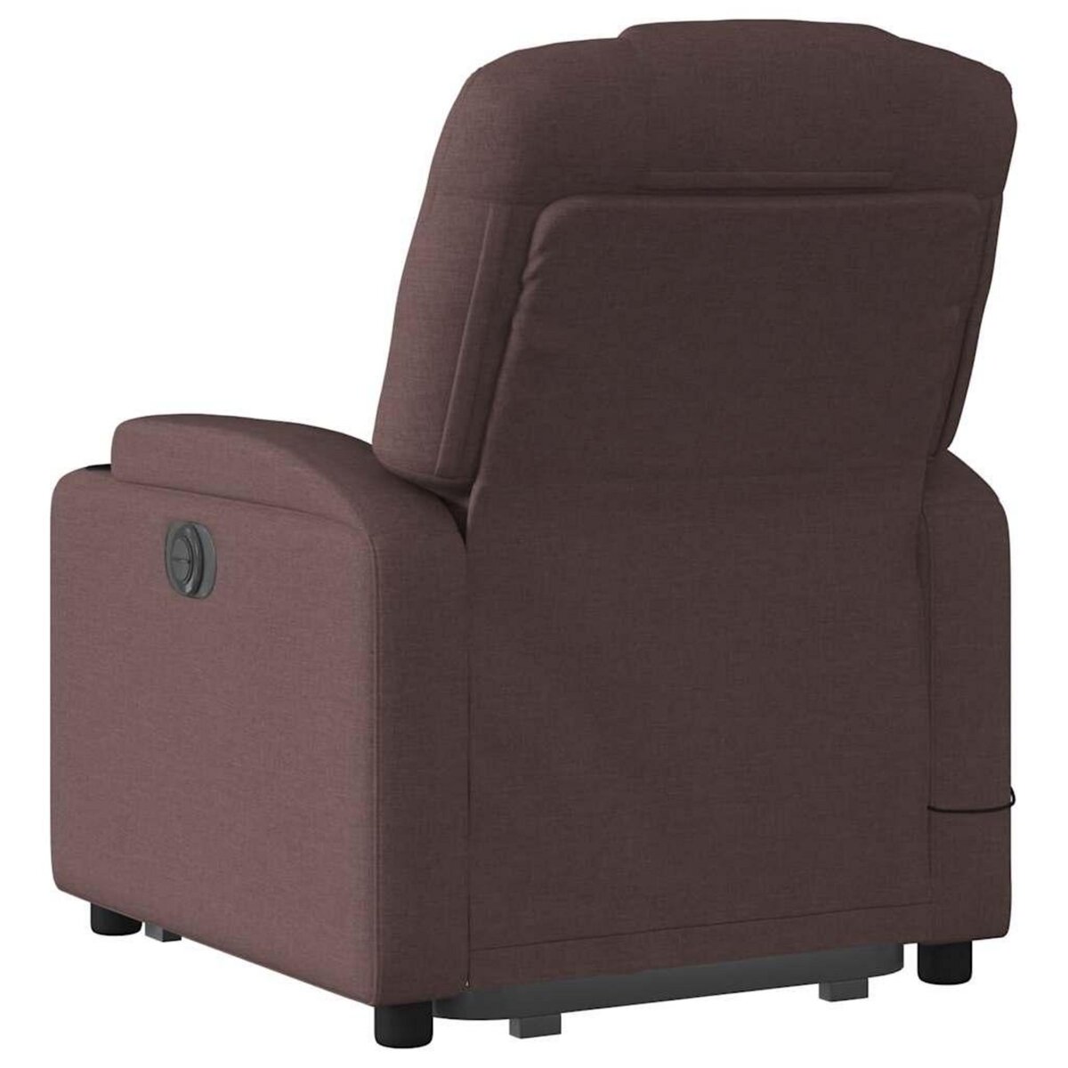 VIDAXL Fauteuil inclinable de massage Marron fonce Tissu
