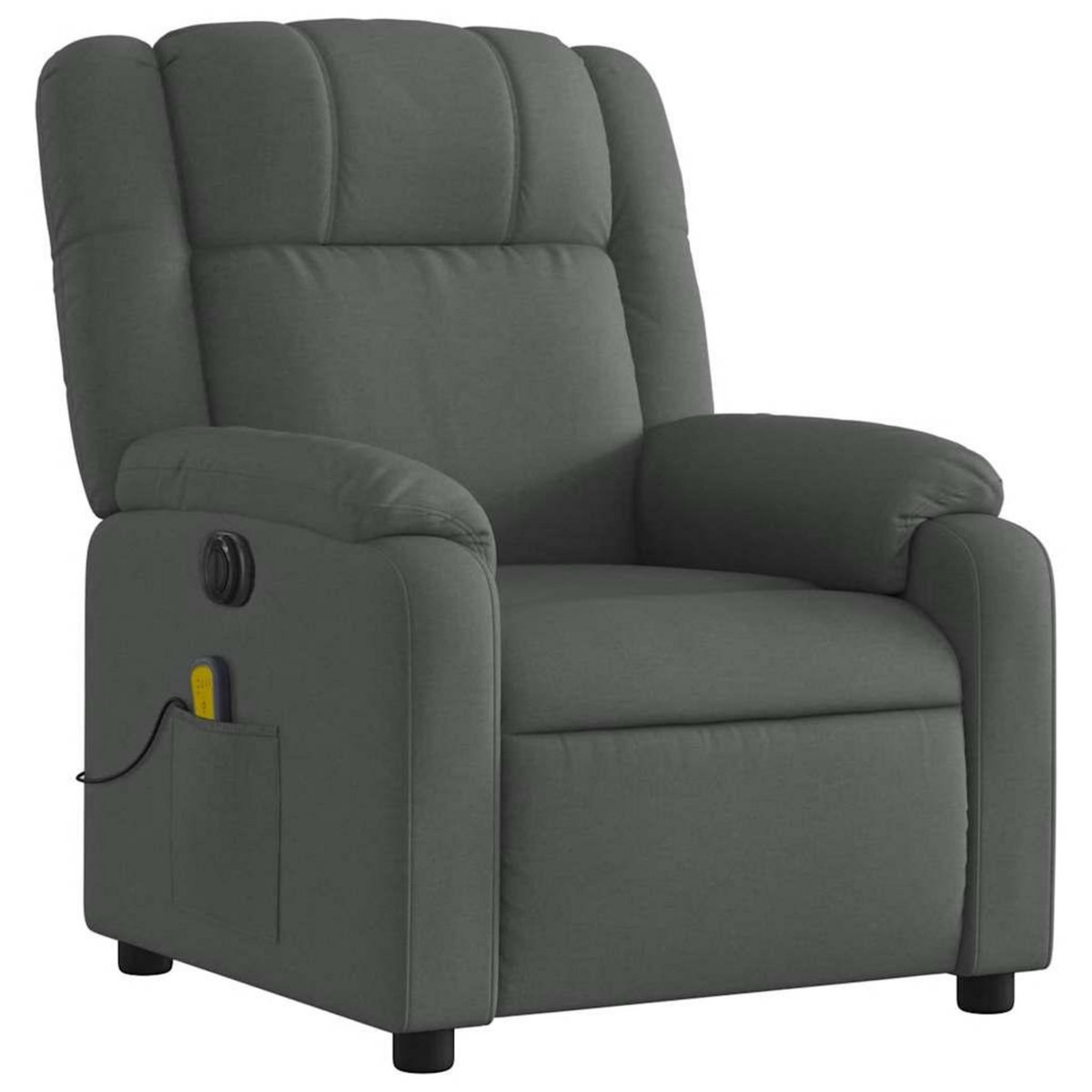 VIDAXL Fauteuil inclinable de massage electrique gris fonce tissu