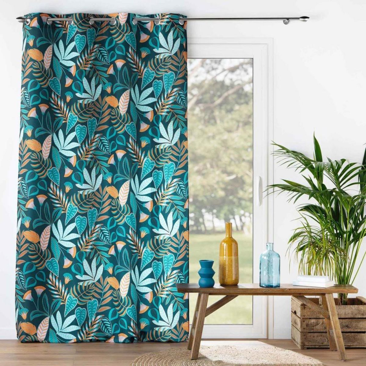 Douceur d'Intérieur Rideau à œillets 140x260 Tilda vert