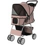 Voir la diapositive 5 : PAWHUT Poussette buggy pliable pour chiens tissu 600D Oxford imperméable 4 roues café