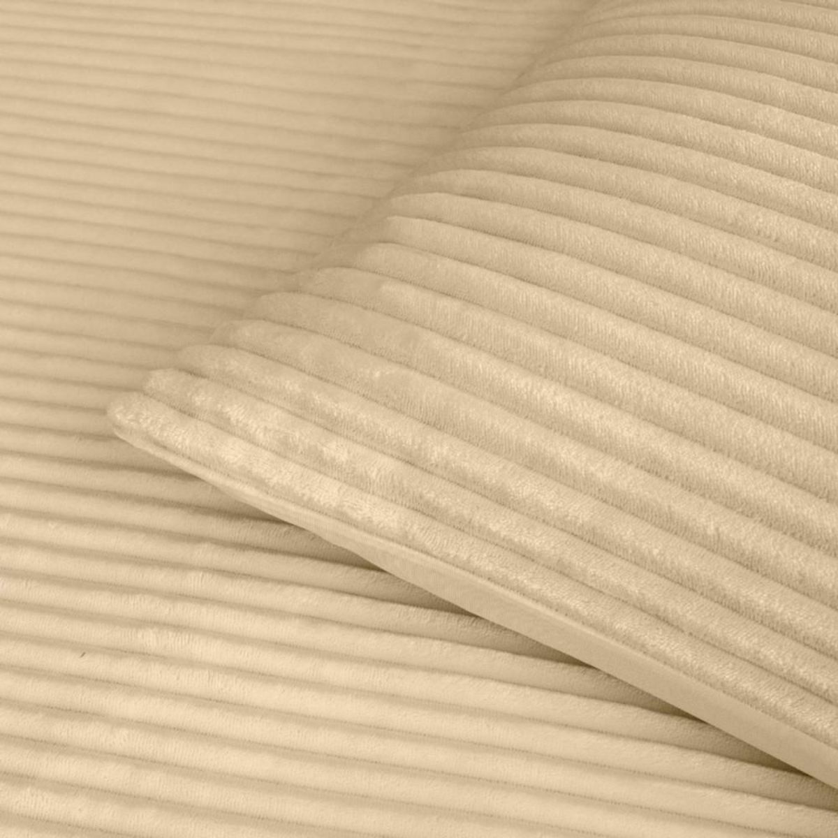 Douceur d'Intérieur Housse de couette 240x220 + 2 taies sable finition flanelle