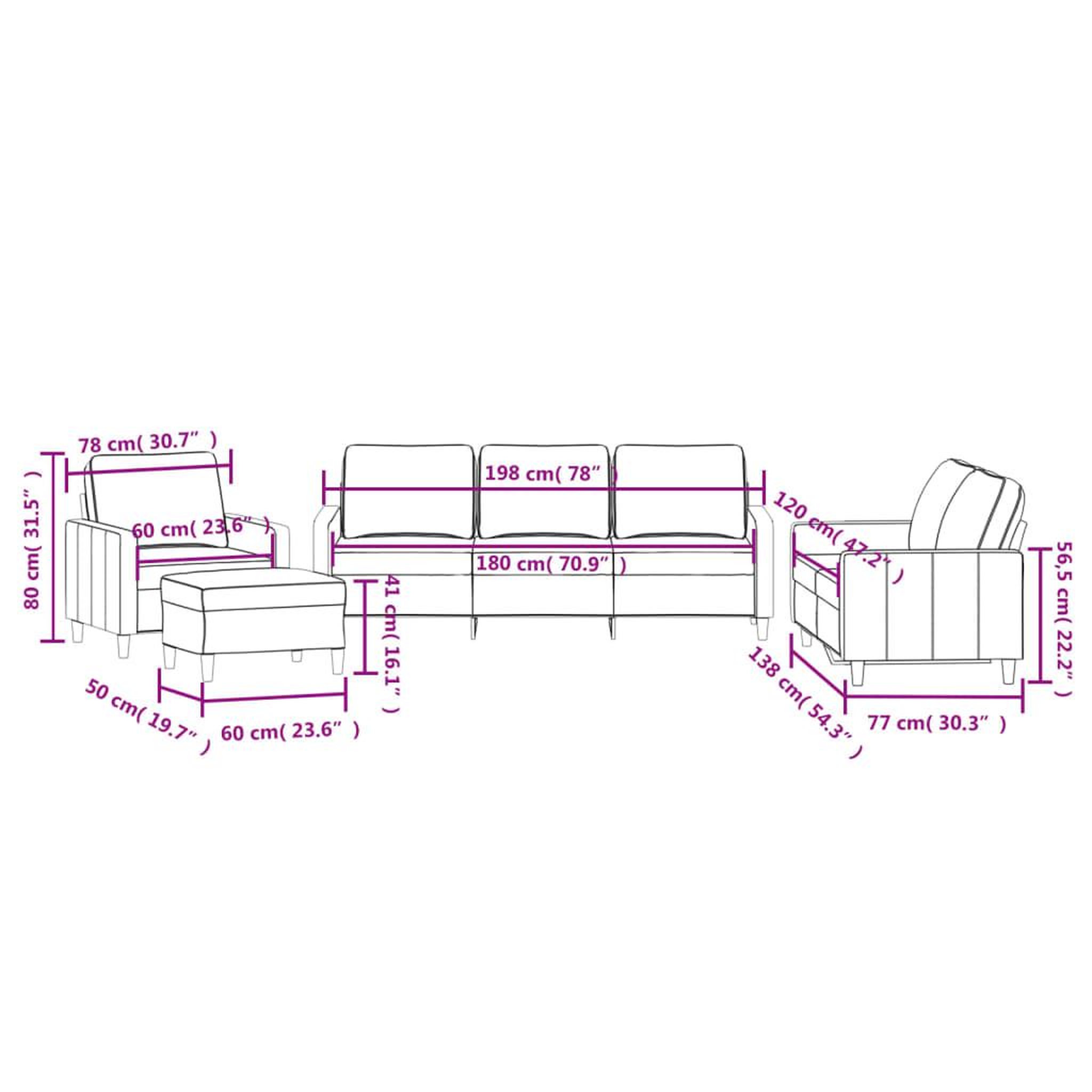 Voir la diapositive 6 : VIDAXL Ensemble de canapes 4 pcs avec coussins Noir Velours