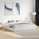 VIDAXL Cadre de lit avec LED sans matelas blanc 200x200 cm