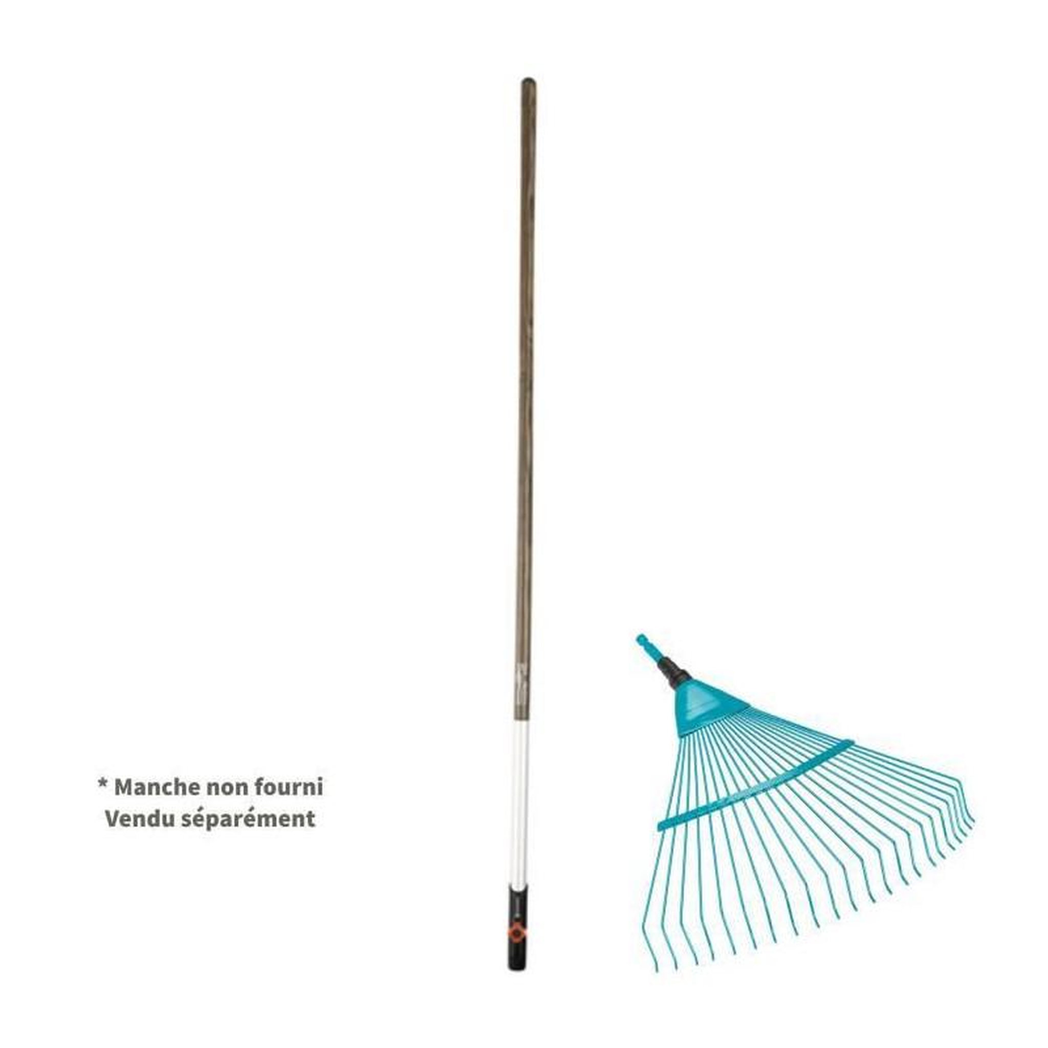 Voir la diapositive 2 : Gardena GARDENA Rateau a gazon 50cm Combisystem - Fil de fer solide - 22 dents - Ratissage petite surface herbe - Garantie 25 ans 3100-2