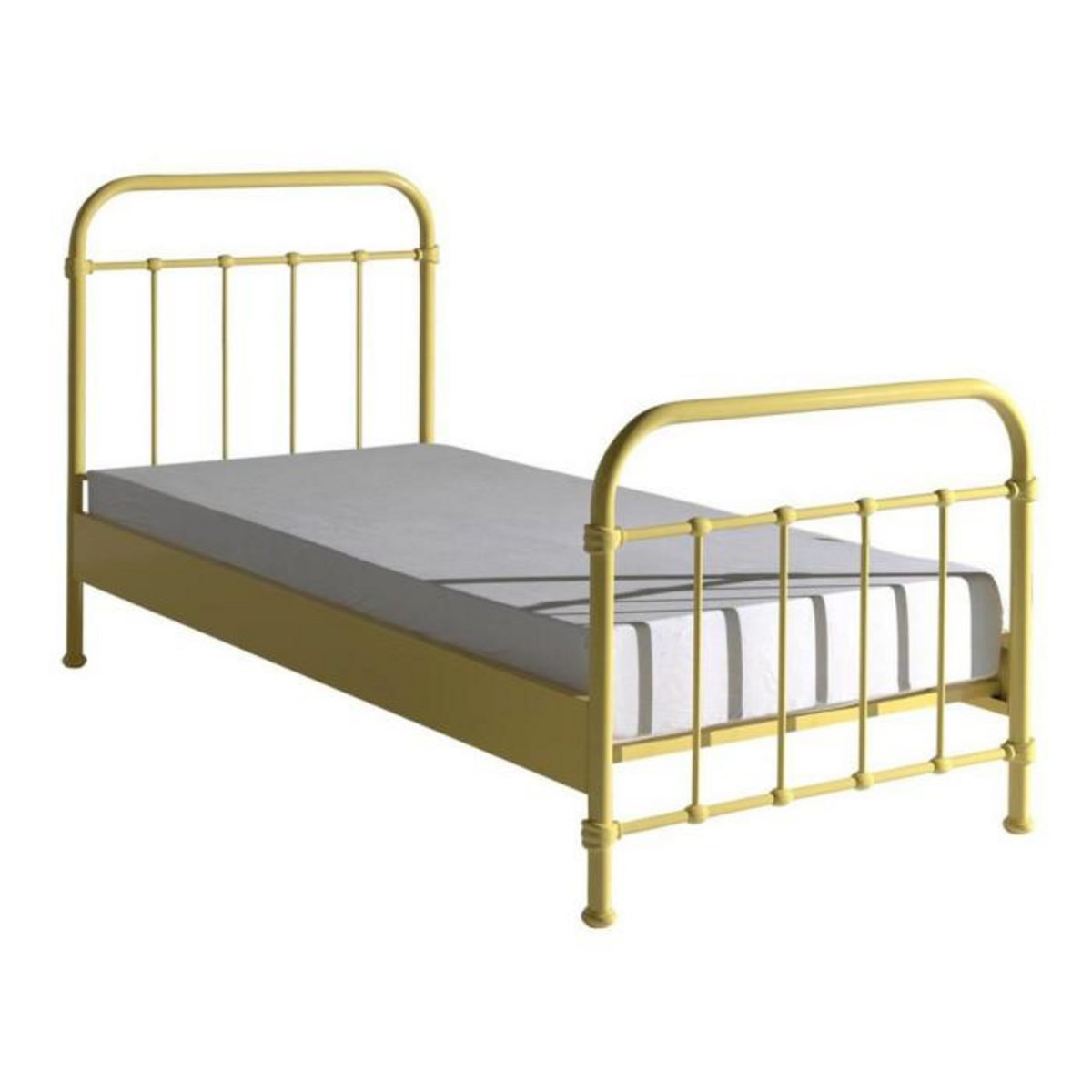 Paris Prix Lit Enfant Métal  New York  90x200cm Jaune