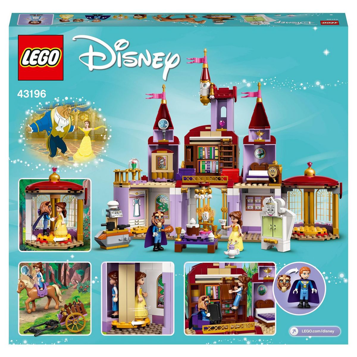 LEGO Disney 43196 - Le château de la Belle et la Bête avec figurines