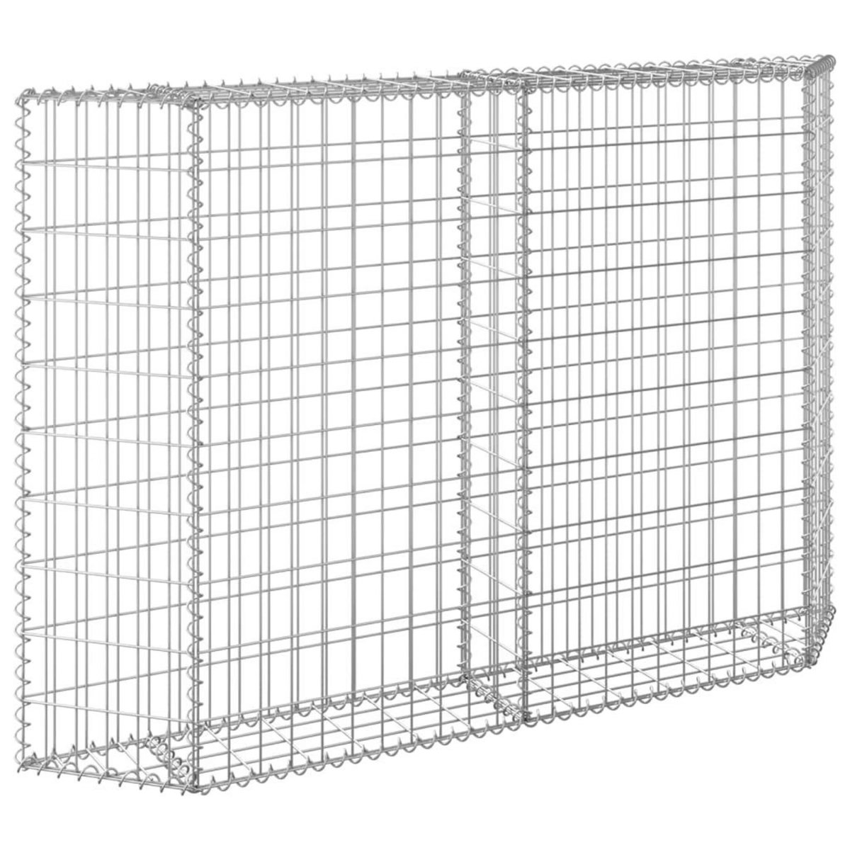 VIDAXL Lit sureleve a gabion en trapeze Acier galvanise 150x20x100 cm