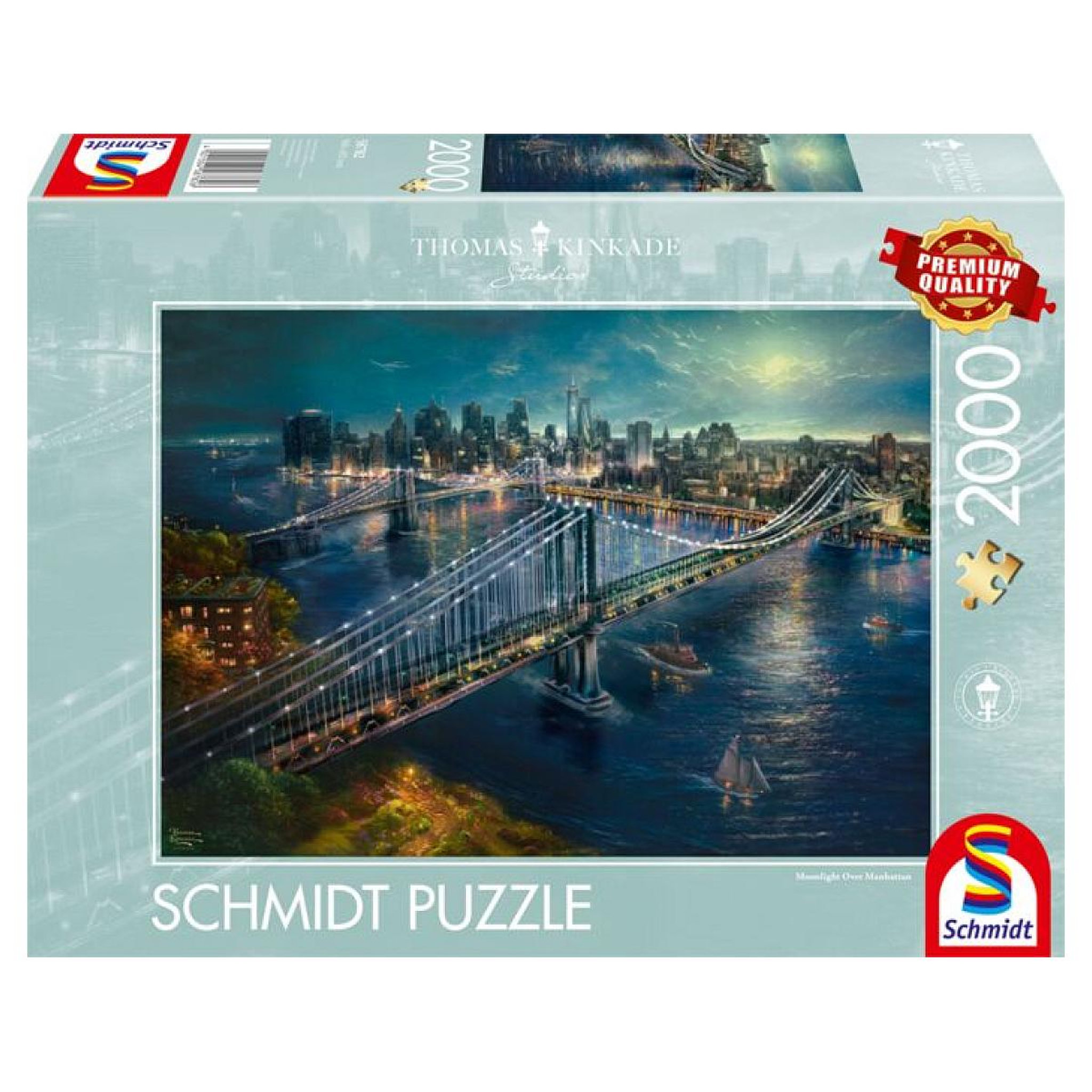 Voir la diapositive 2 : Schmidt Spiele Puzzle 2000 pcs Clair de lune a Manhattan