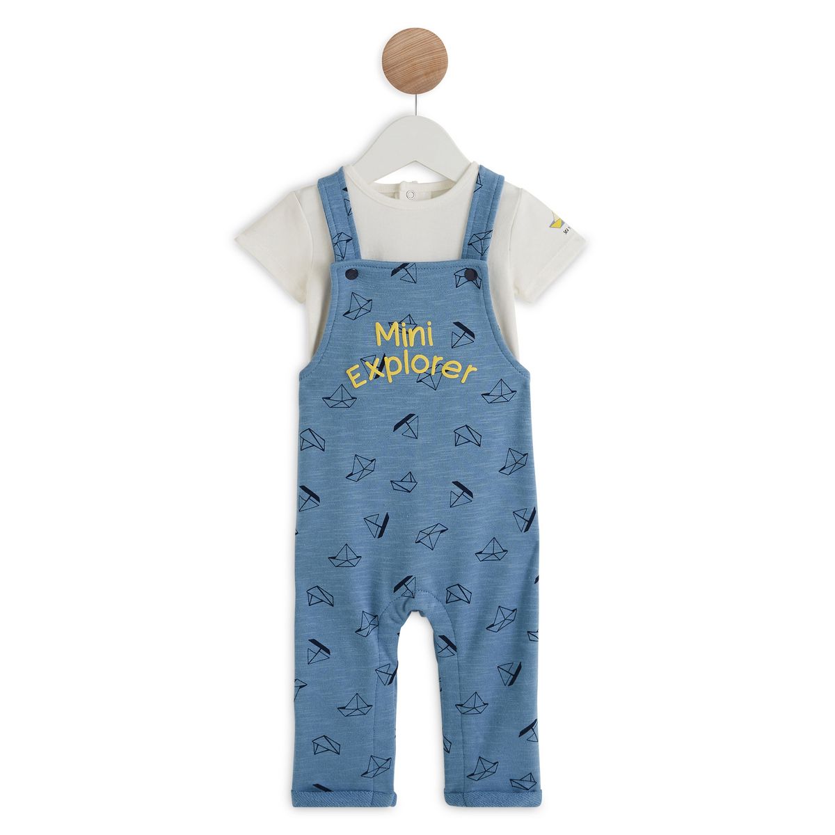 INEXTENSO Ensemble de naissance body + salopette bébé garçon