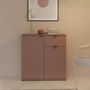 Voir la diapositive 2 : MARKET24 Commode - GANYMEDE - 2 portes - 1 tiroir - Terracotta - 80,1 x 34,1 x 82,3 cm