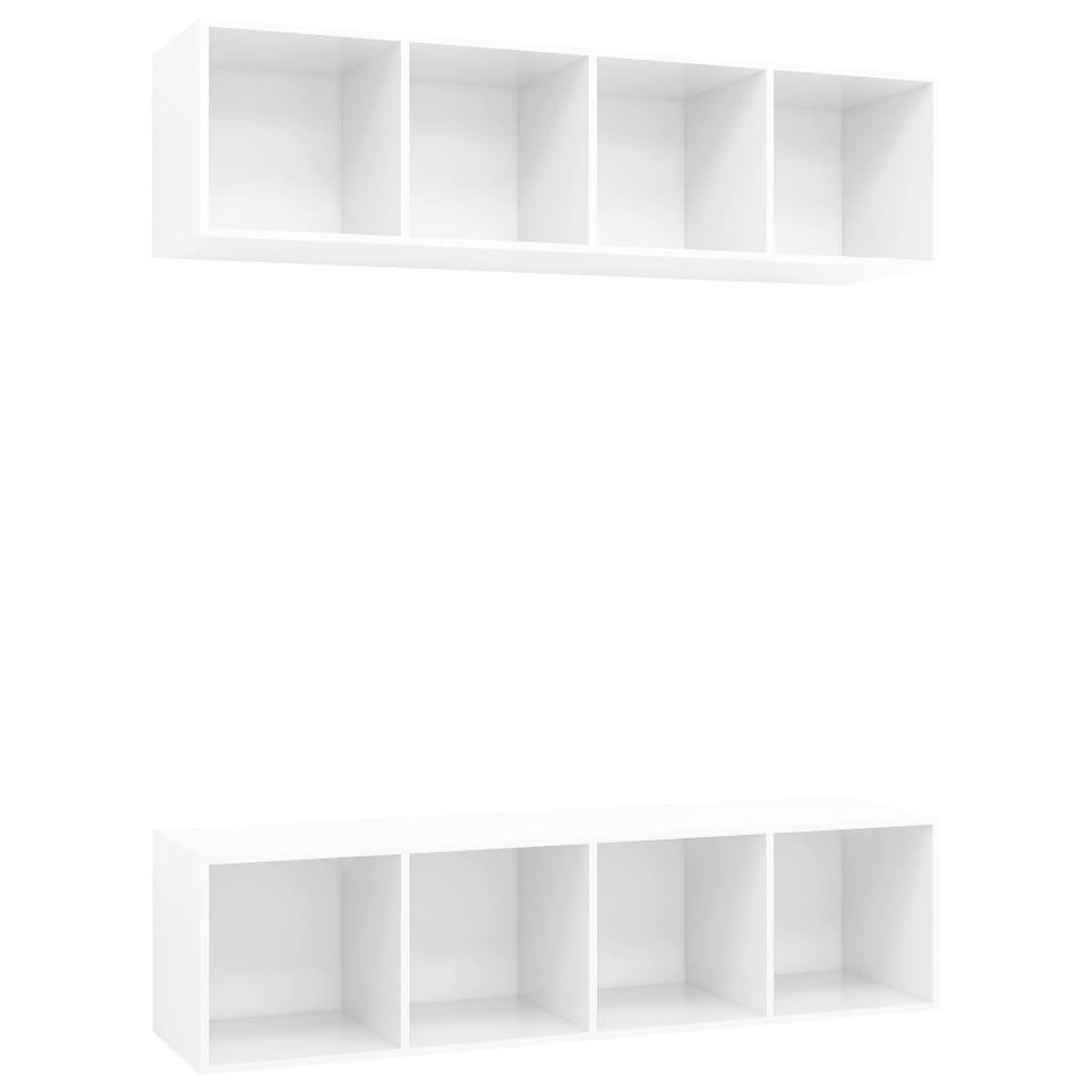 Voir la diapositive 2 : VIDAXL Meubles TV muraux 2 pcs Blanc brillant Bois d'ingenierie