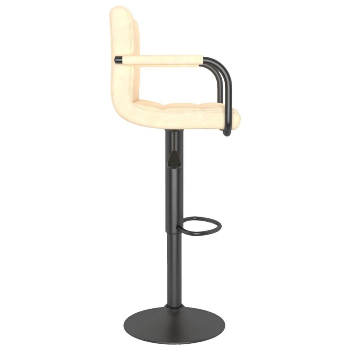 VIDAXL Tabourets de bar lot de 2 creme velours