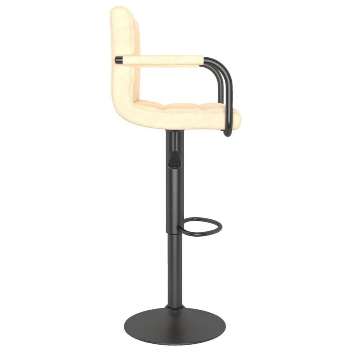 VIDAXL Tabourets de bar lot de 2 creme velours