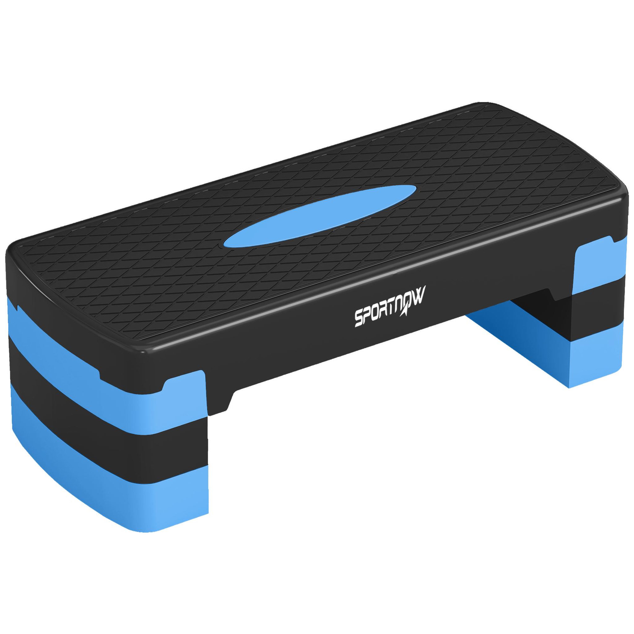HOMCOM Stepper fitness aérobic hauteur réglable 10/15/20 cm antidérapant bleu