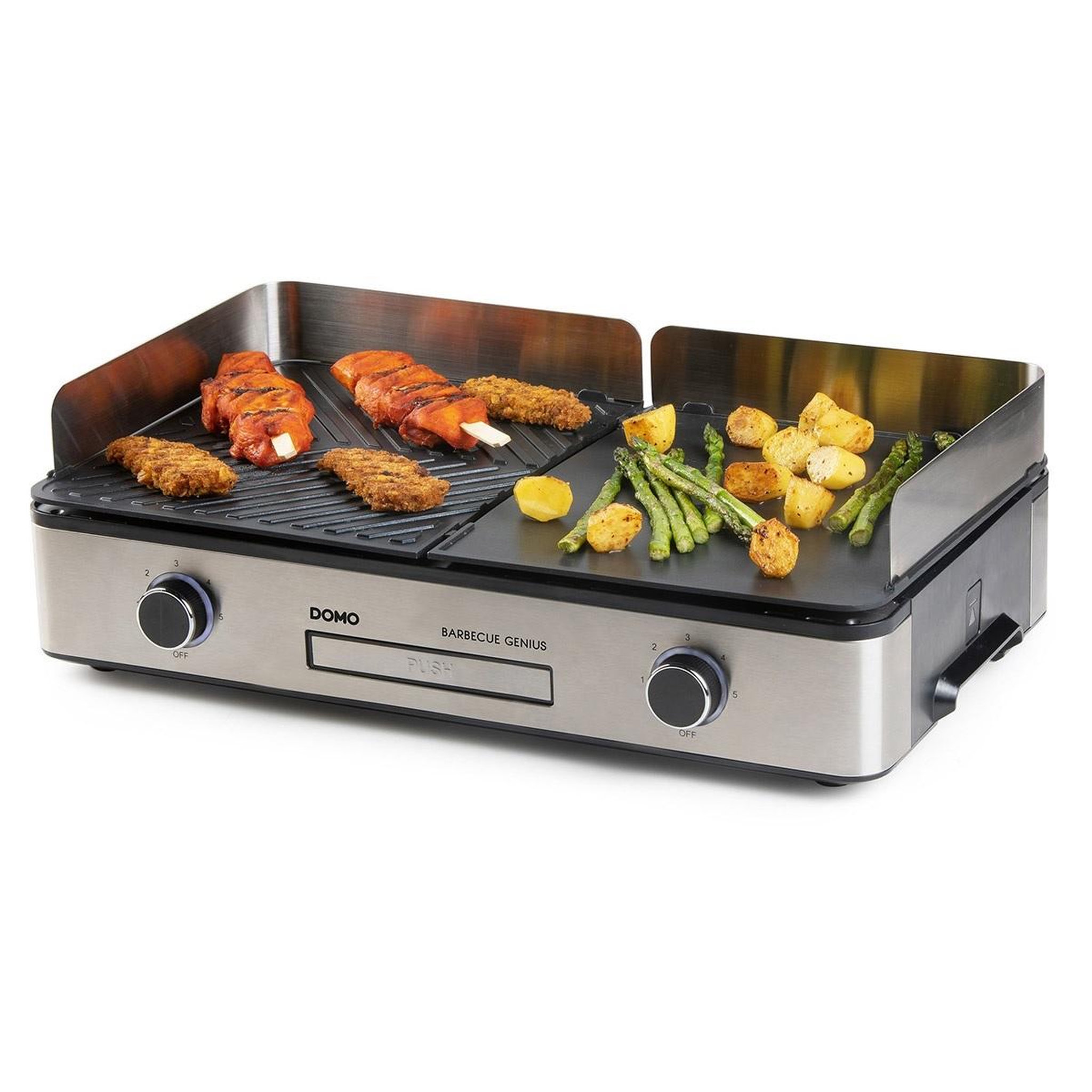 Voir la diapositive 2 : Domo Barbecue électrique posable 2200w - do9259g