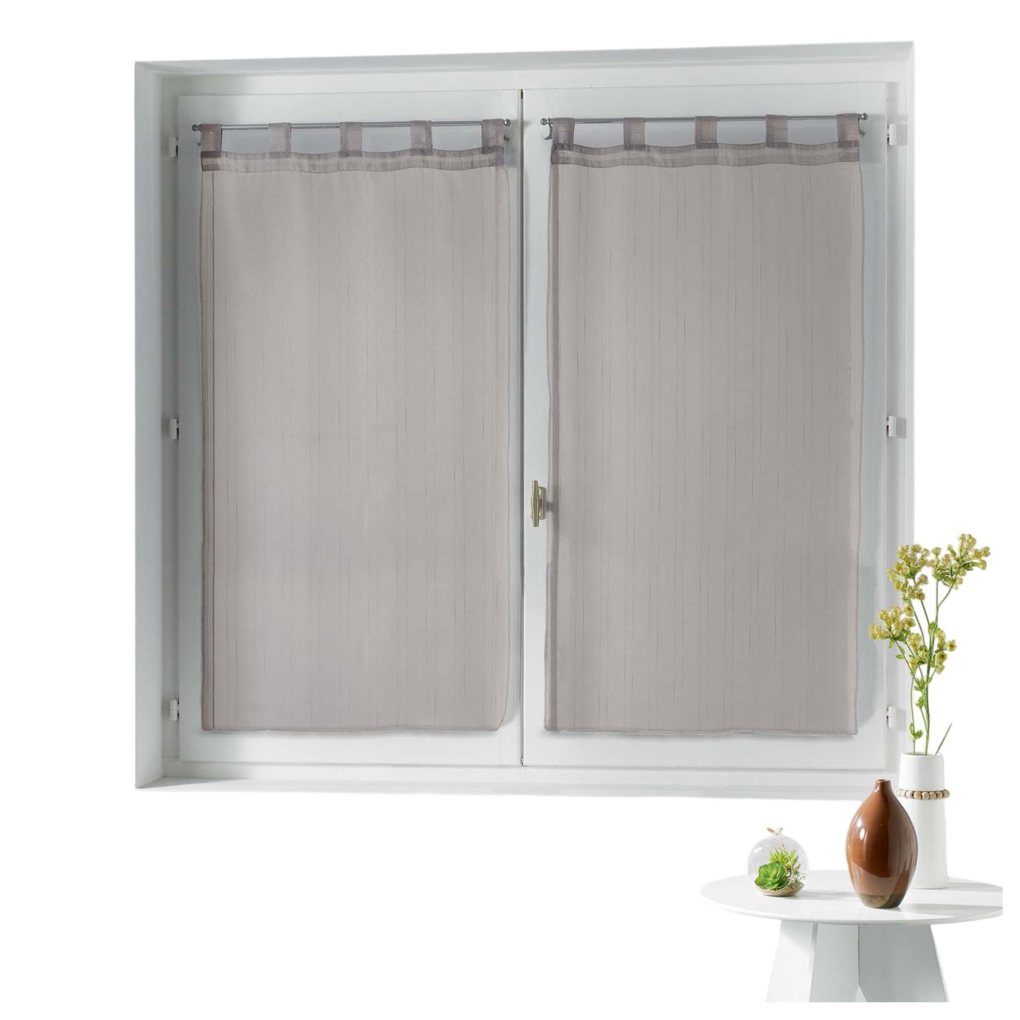 Voir la diapositive 1 : Eden Paire de voile raye horizon design et moderne