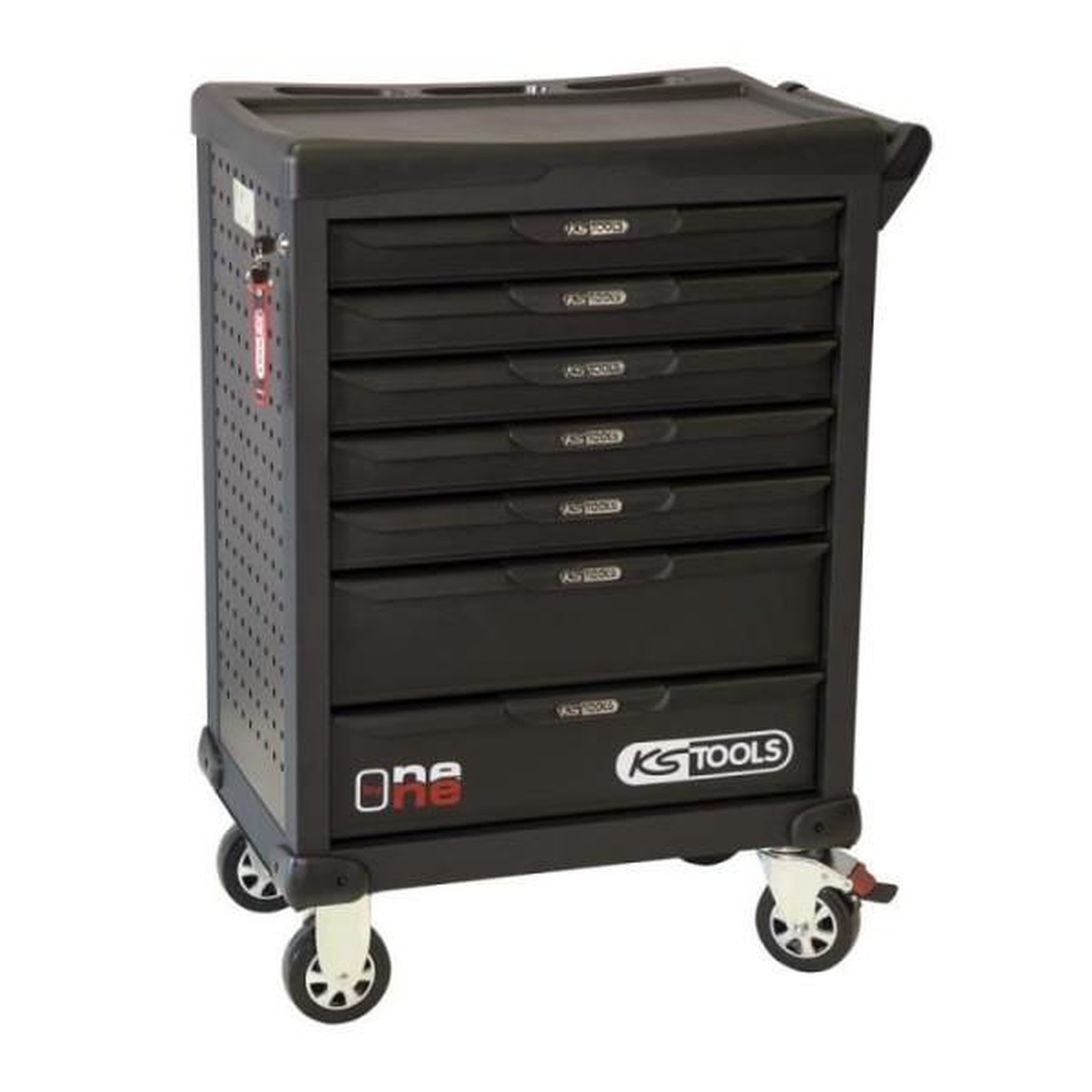 Voir la diapositive 4 : KS TOOLS Servante d'atelier - vide - 7 tiroirs - ks tools - 823.0007 - noir - servante one by one - charge max/tiroir de 45kg