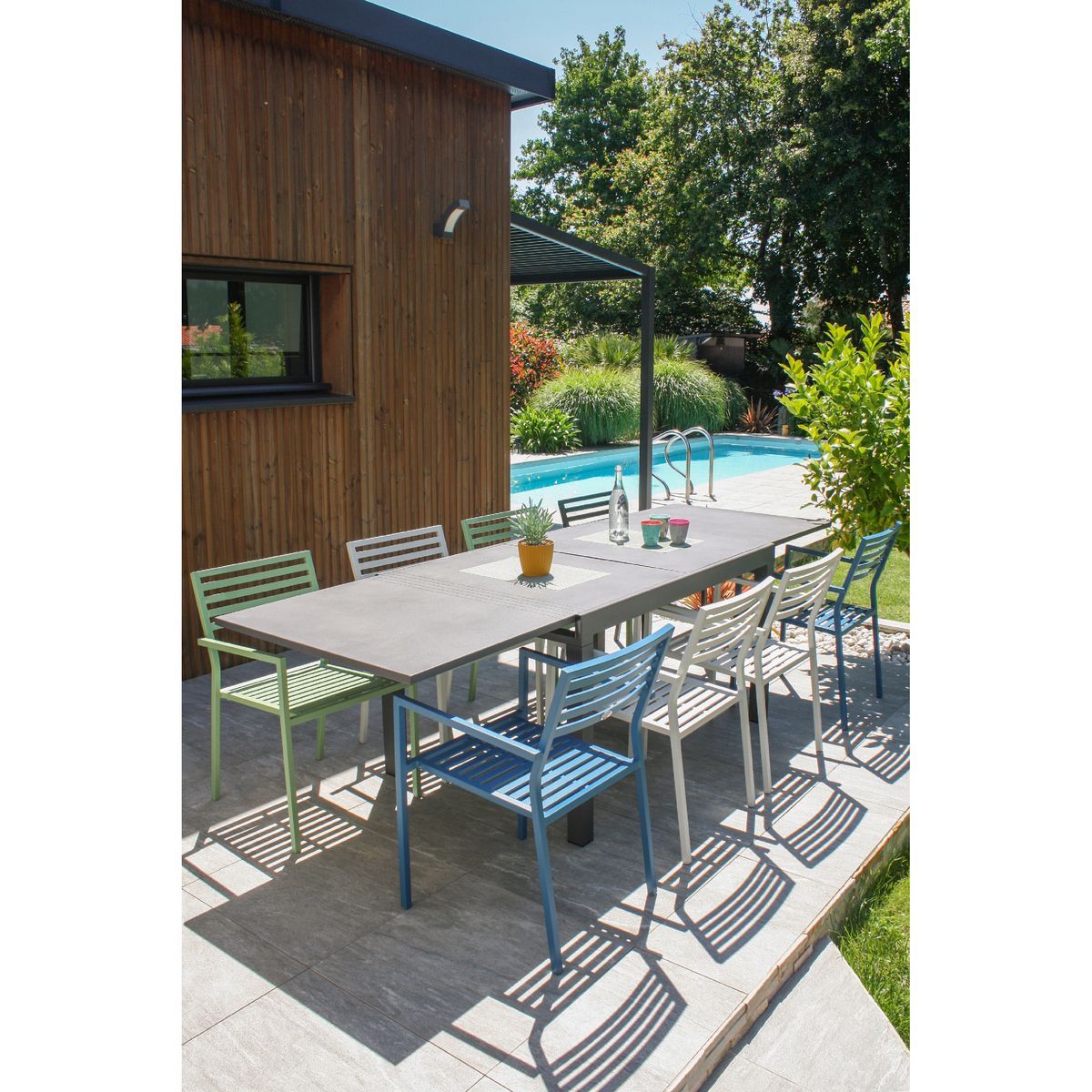 City Garden Table de jardin extensible - Aluminium - Anthracite - GASTON