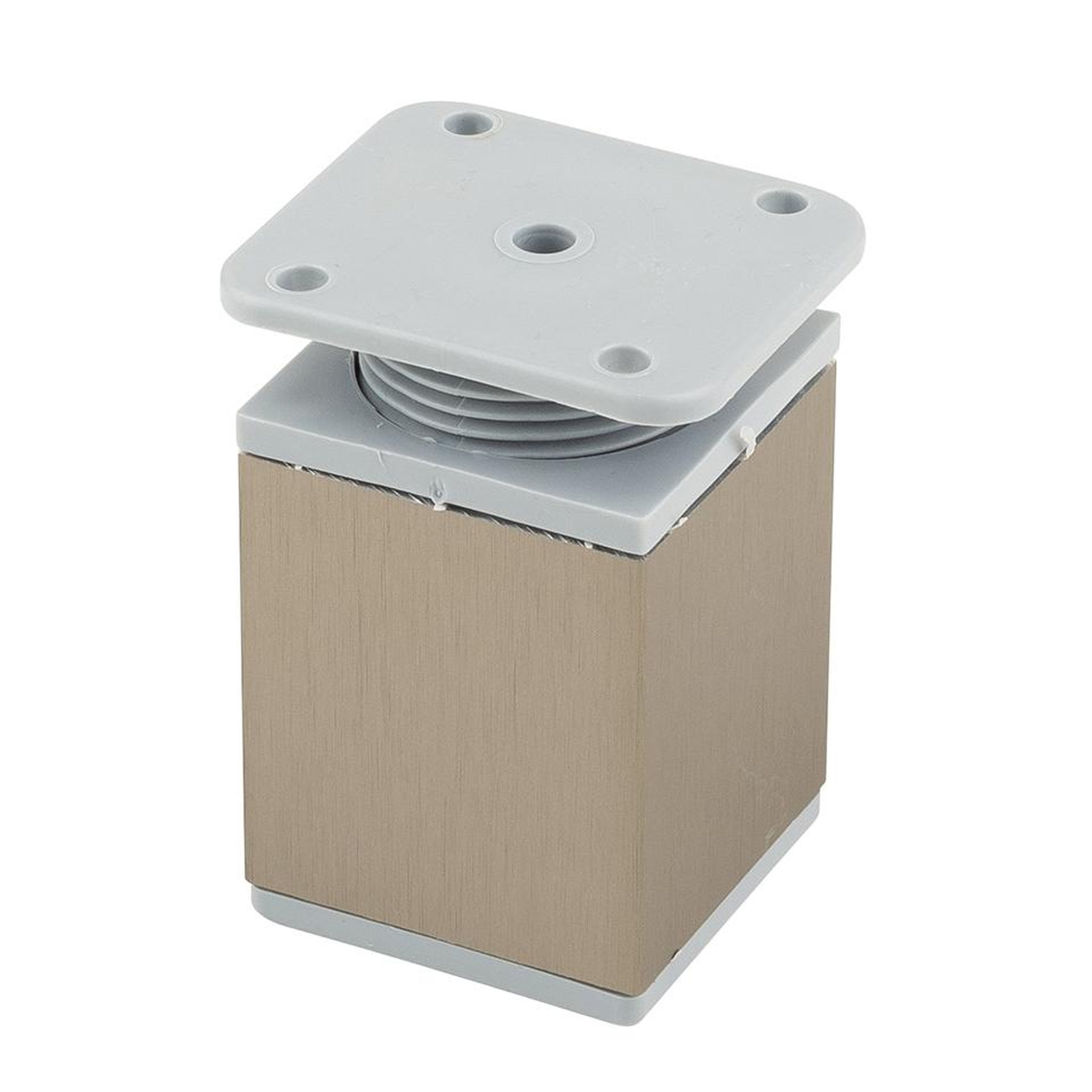 CENTRALE BRICO Pied de meuble fa009 60 mm réglable imitation inox/plast gris