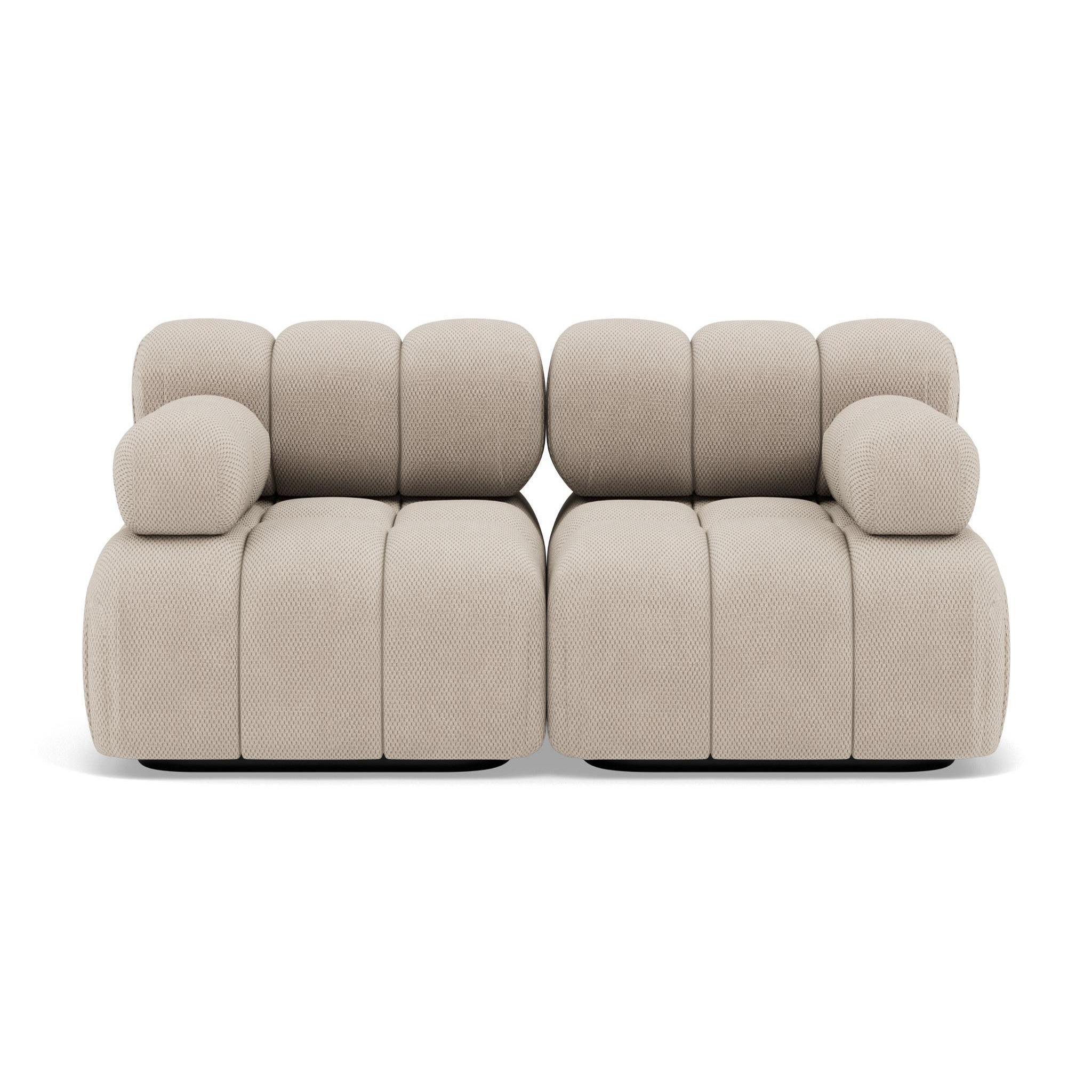 Voir la diapositive 1 : LISA DESIGN Ruby - canapé droit modulable 2 places en velours texturé