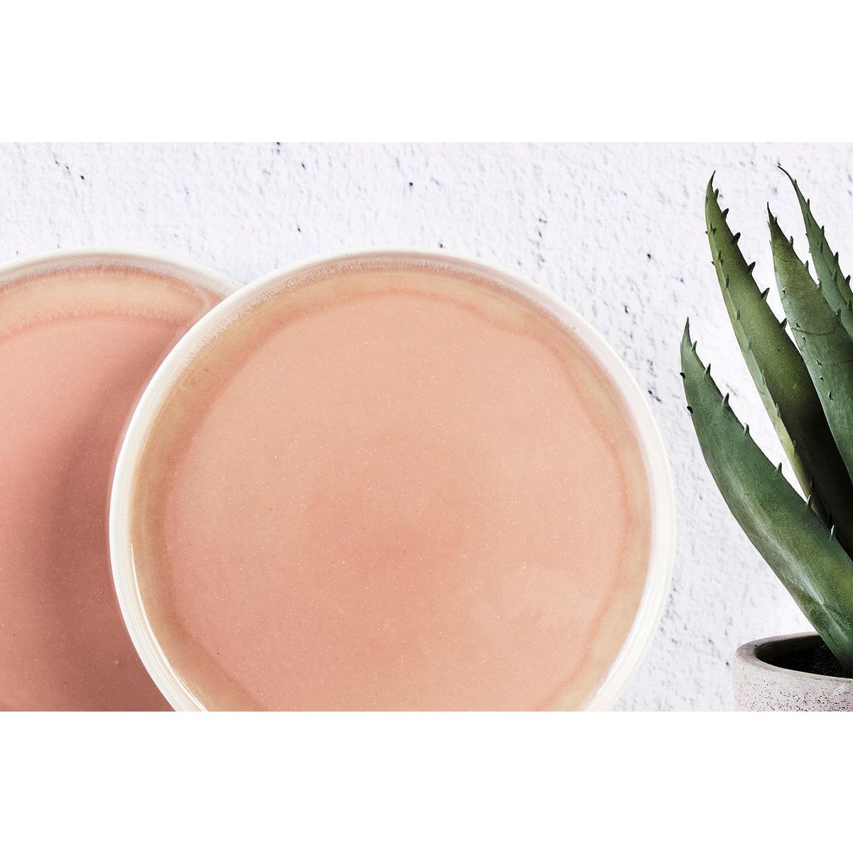 BJORN Assiette OXYGEN Ø21,5cm - 6 pièces - Rose poudre