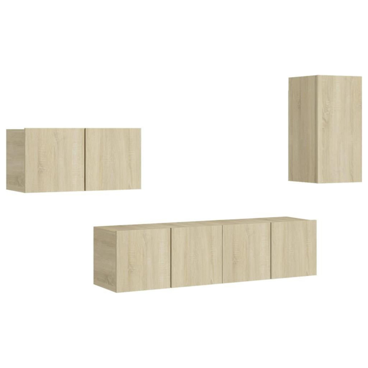 VIDAXL Ensemble de meubles TV 4 pcs Chene sonoma Bois d'ingenierie