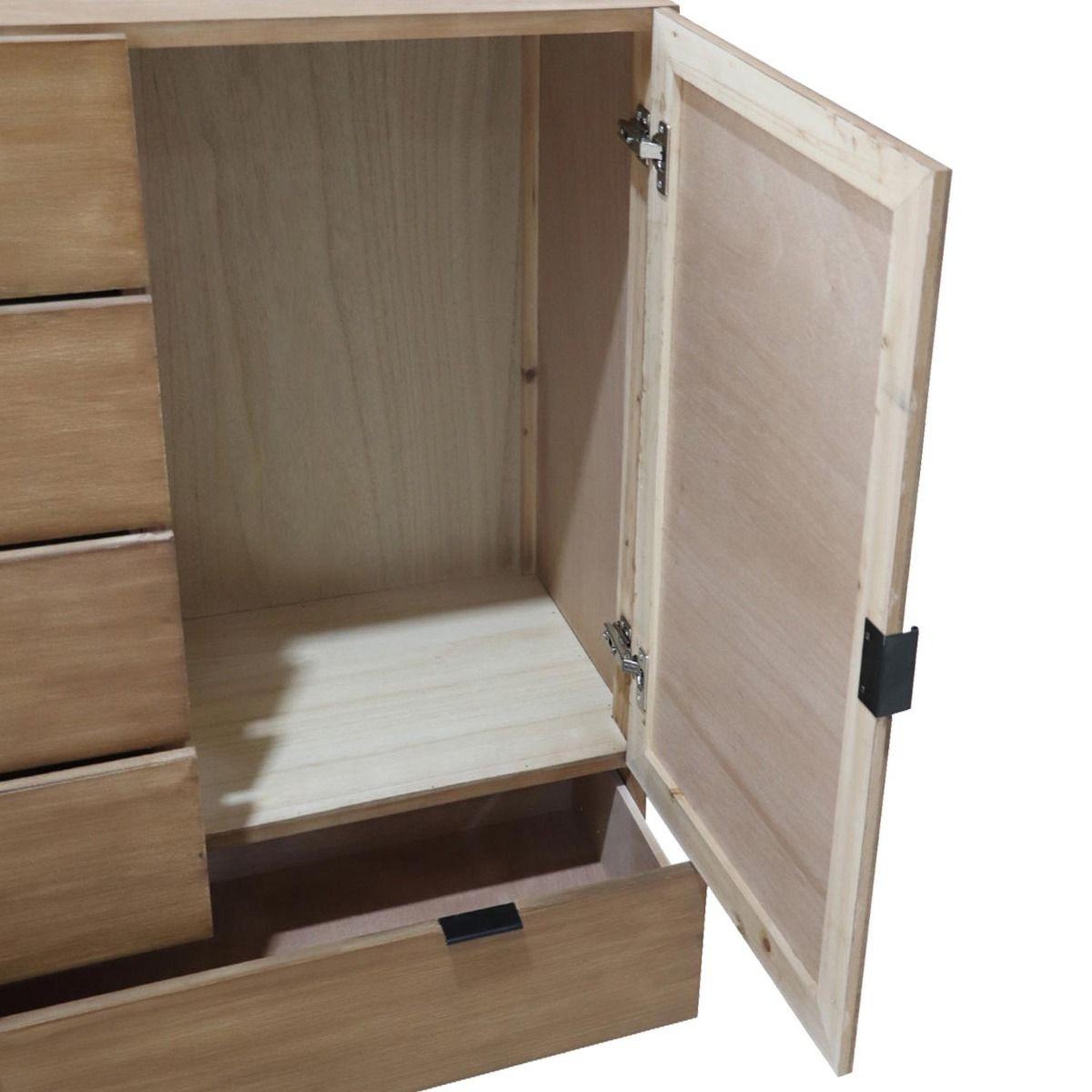 Voir la diapositive 5 : Paris Prix Buffet 5 tiroirs & 1 porte  bolta  112cm chêne clair