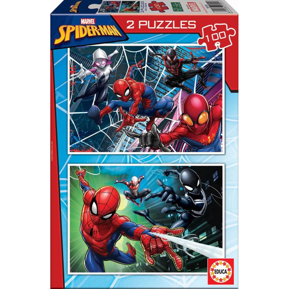 EDUCA Puzzle 2 x 100 pcs  - Spider-Man - Marvel