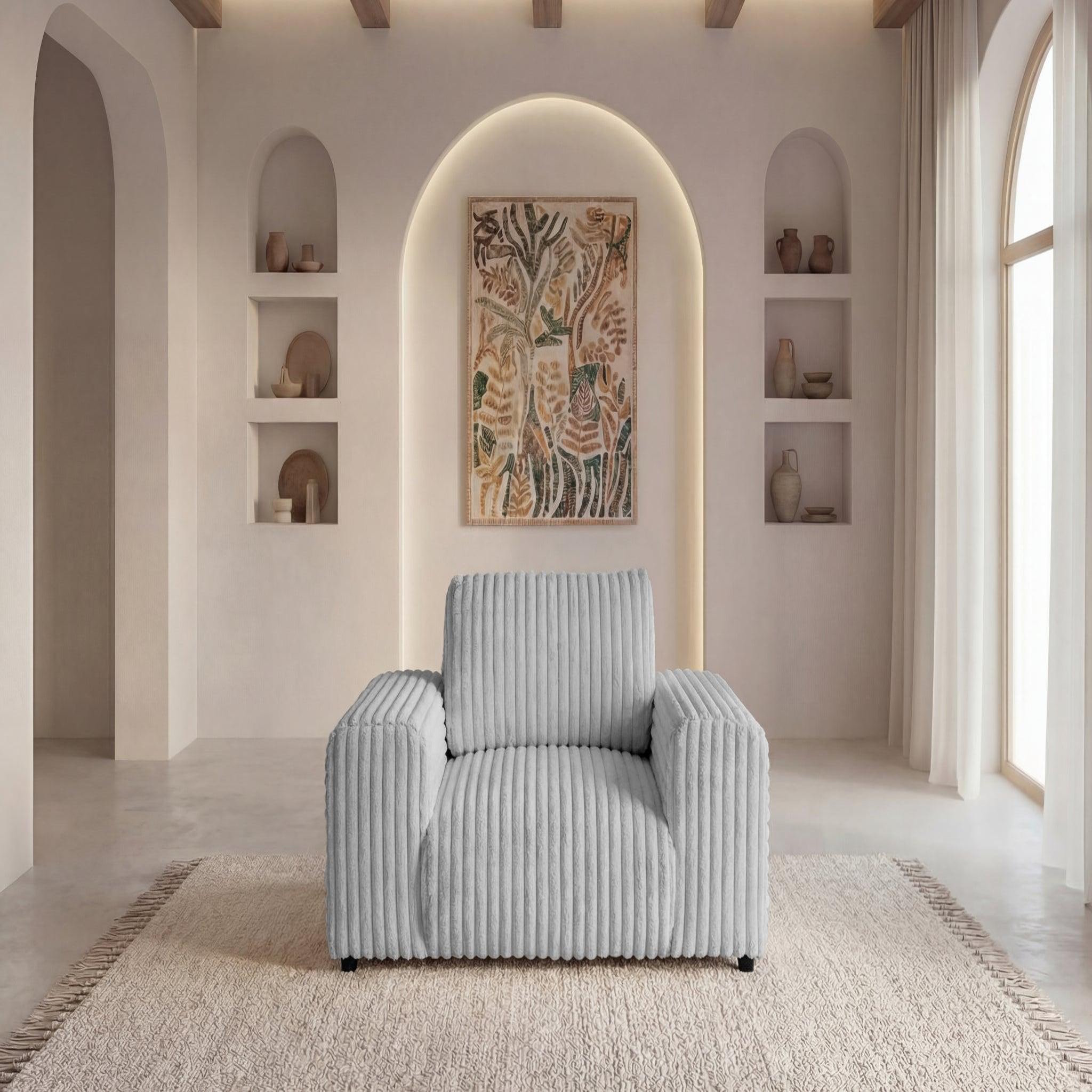 Voir la diapositive 3 : CASANOVA PARIS Caisa - fauteuil en velours côtelé