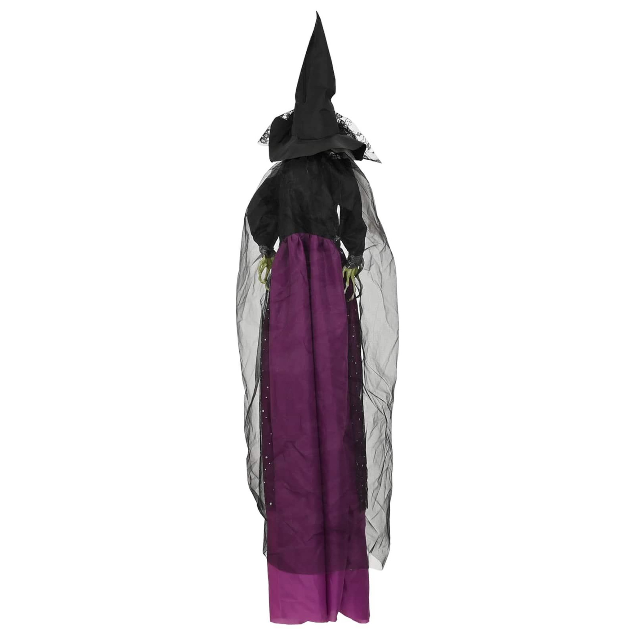 Voir la diapositive 6 : VIDAXL Sorciere suspendue d'Halloween SPOOKA Pourpre 30 x 133 cm