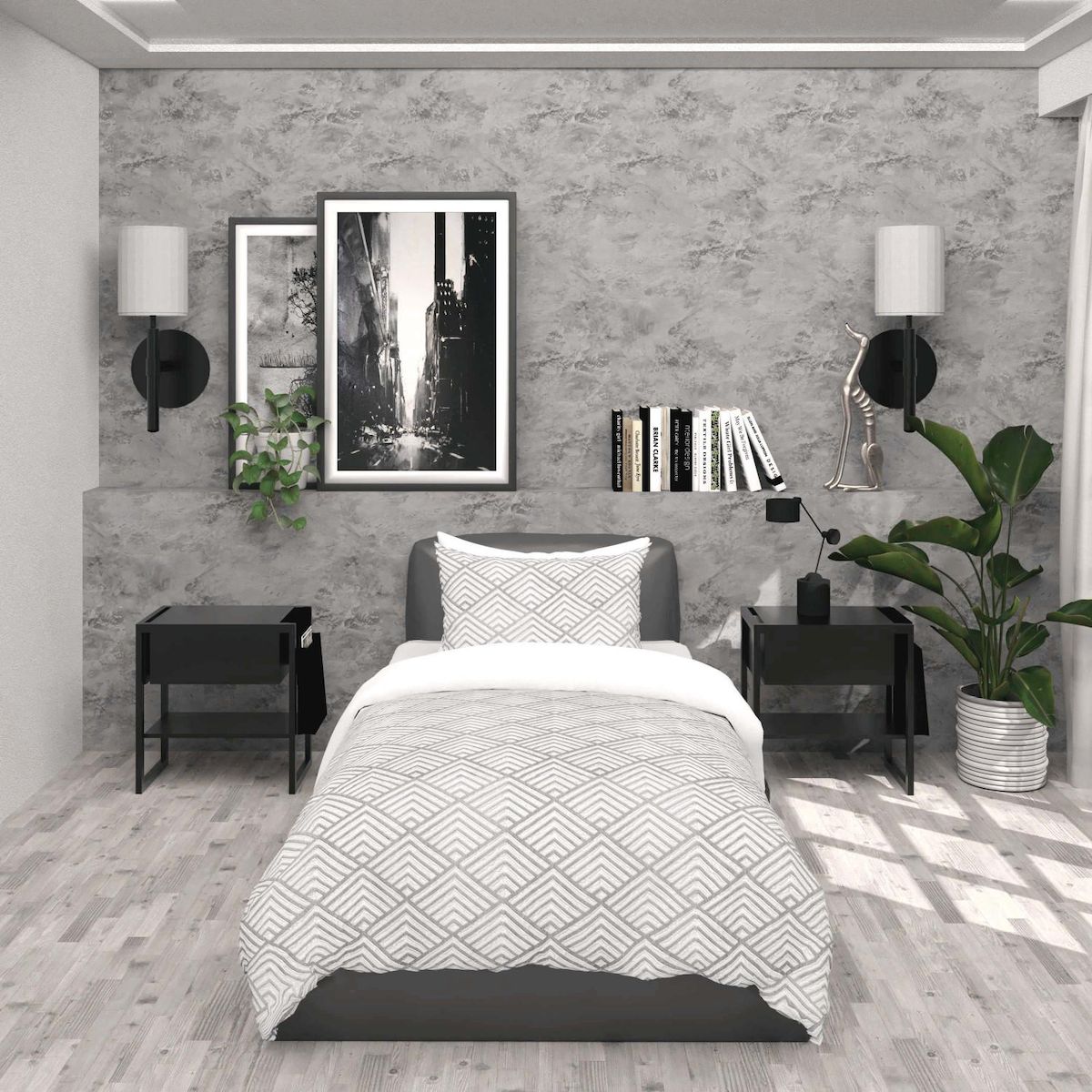 SOLEIL D'OCRE Parure housse de couette 3D microfibre LAYA, par Soleil d'Ocre