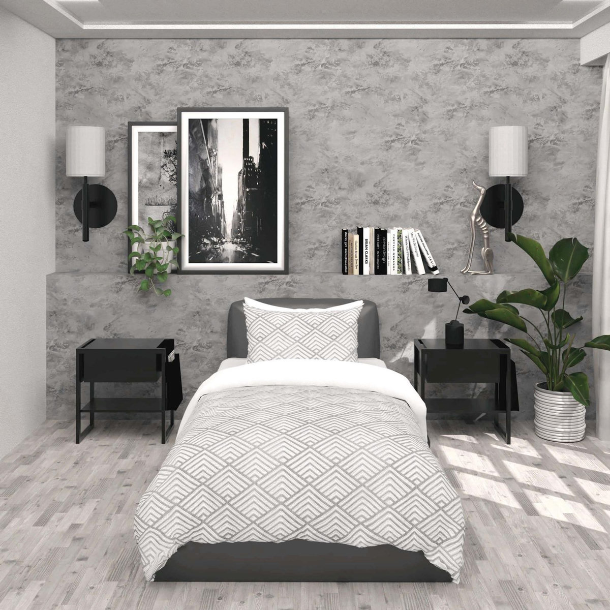 SOLEIL D'OCRE Parure housse de couette 3D microfibre LAYA, par Soleil d'Ocre