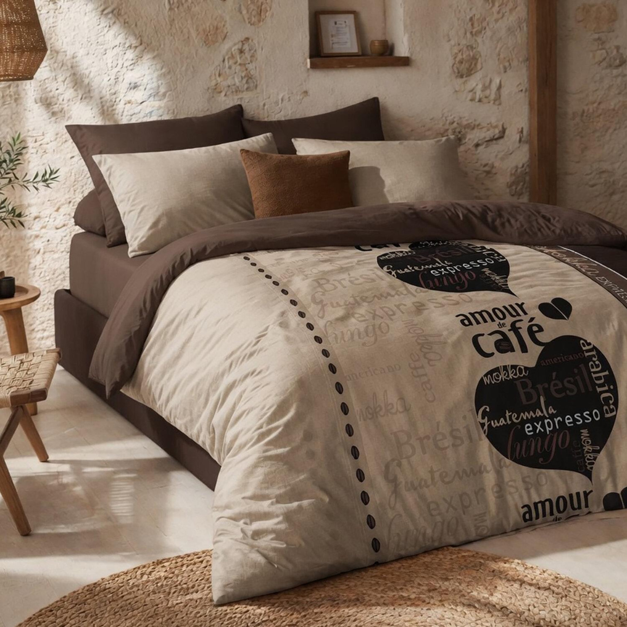 Voir la diapositive 2 : Home collection Couette 400gr/m2 amour de cafe