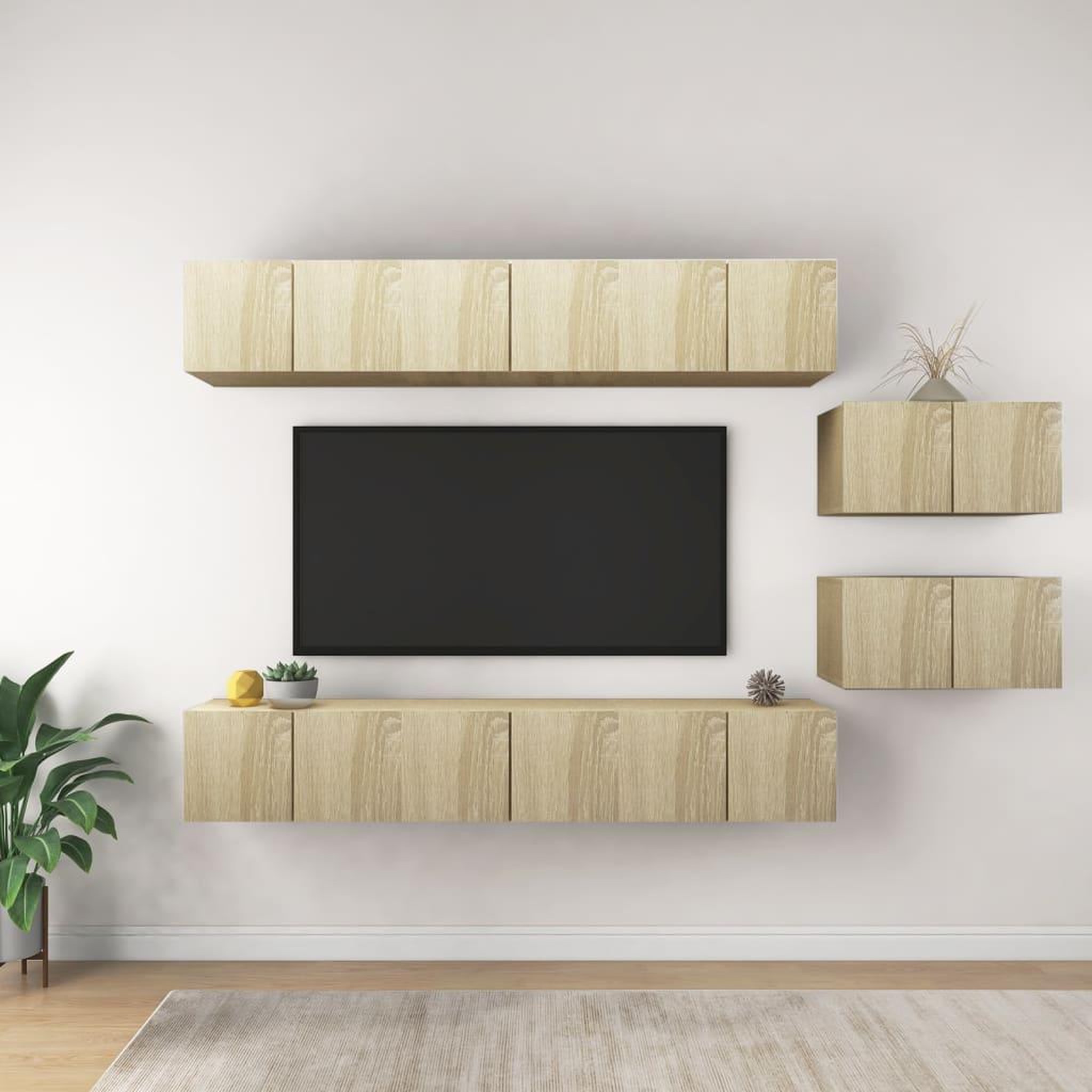 Voir la diapositive 1 : VIDAXL Meubles TV 8 pcs Chene sonoma Bois d'ingenierie