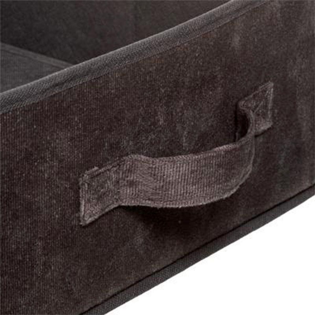  Boîte de Rangement Velours  Mix N Modul  31x31cm Gris Foncé