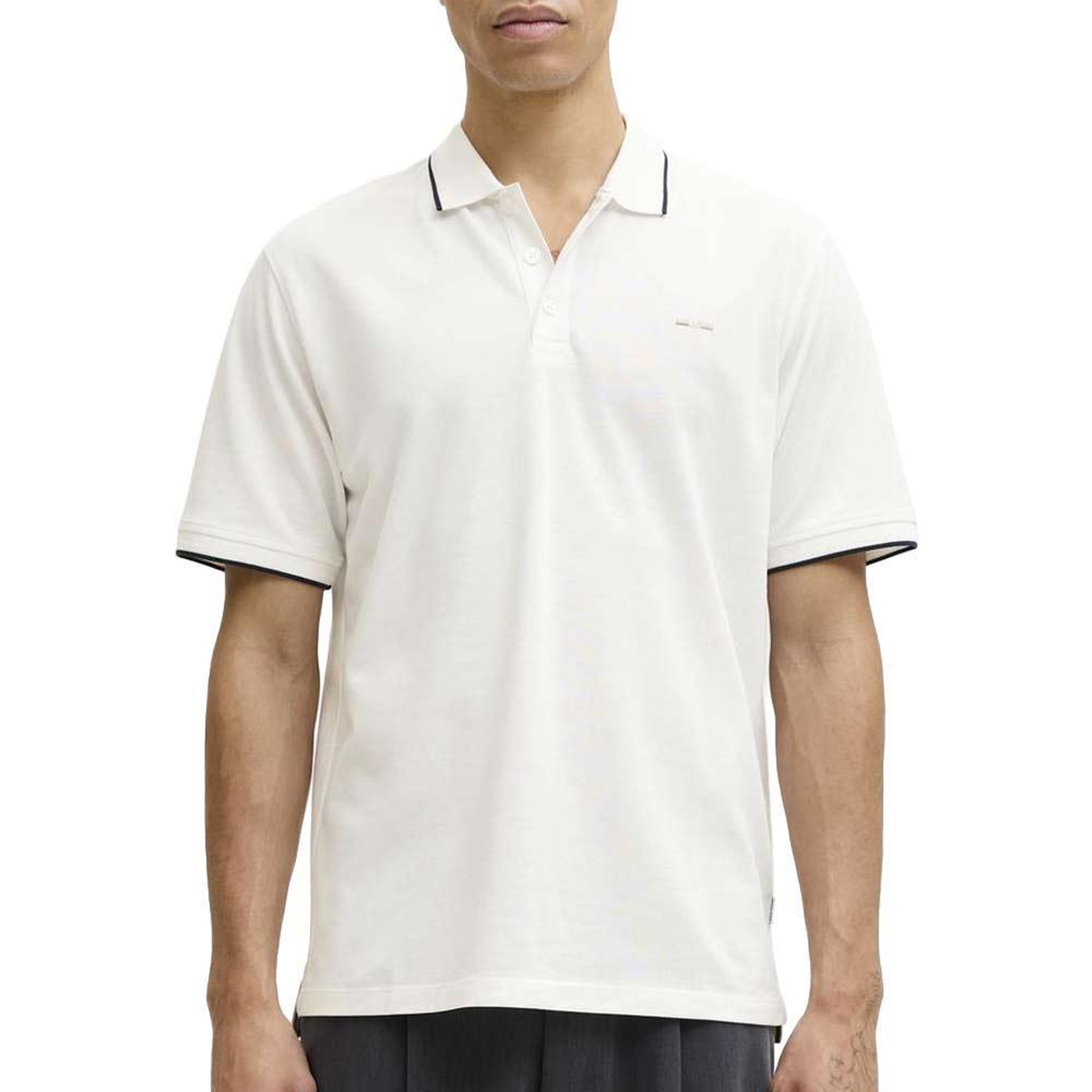 Jack & Jones Polo Blanc Homme Jack & Jones Blualves. Coloris disponibles : Blanc