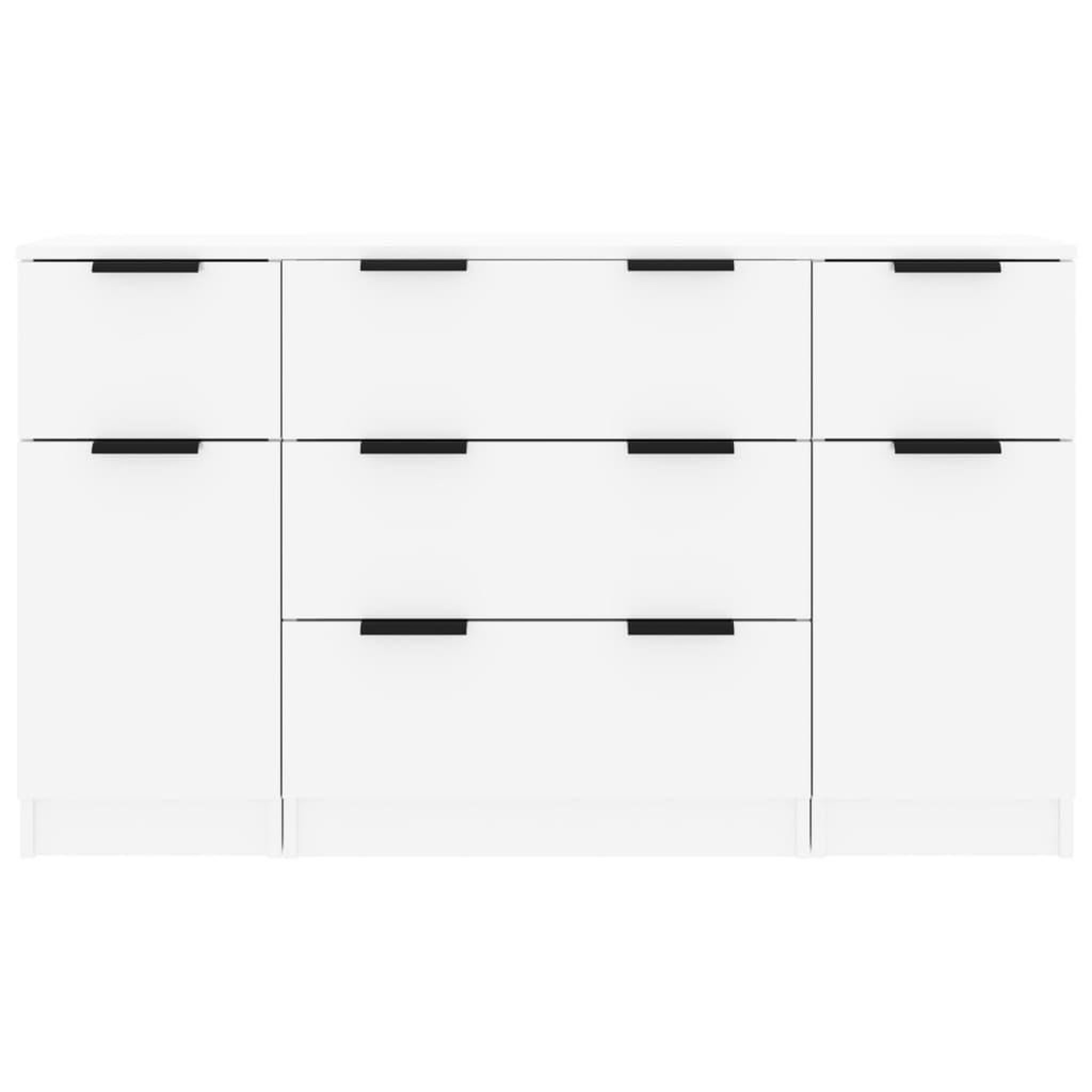 Voir la diapositive 5 : VIDAXL Ensemble de buffets 3 pcs Blanc brillant Bois d'ingenierie