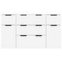 Voir la diapositive 5 : VIDAXL Ensemble de buffets 3 pcs Blanc brillant Bois d'ingenierie