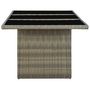 Voir la diapositive 3 : VIDAXL Table de jardin Marron Resine tressee et verre trempe