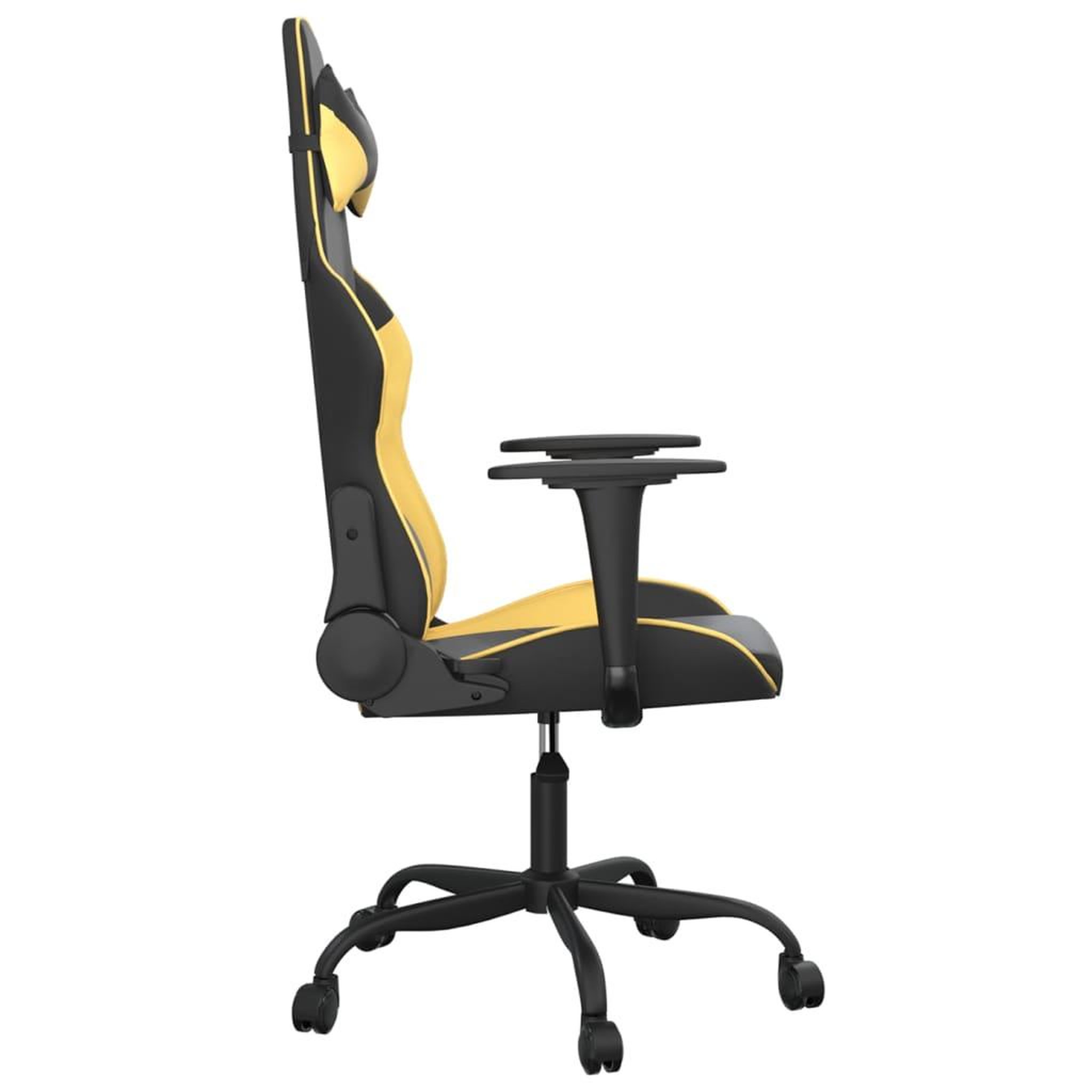 Voir la diapositive 4 : VIDAXL Chaise de jeu Noir et dore Similicuir