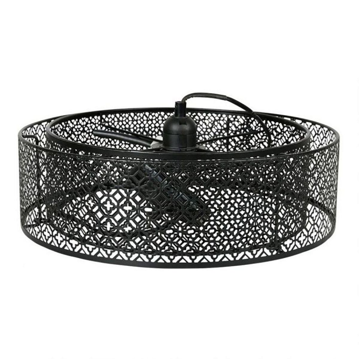 OSTARIA Suspension métal ajouré gigogne Aurore noir