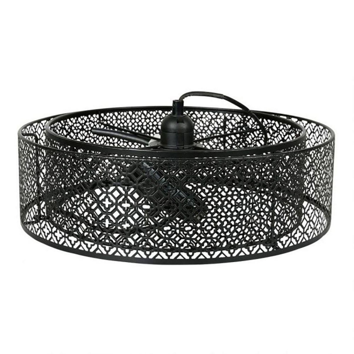 OSTARIA Suspension métal ajouré gigogne Aurore noir