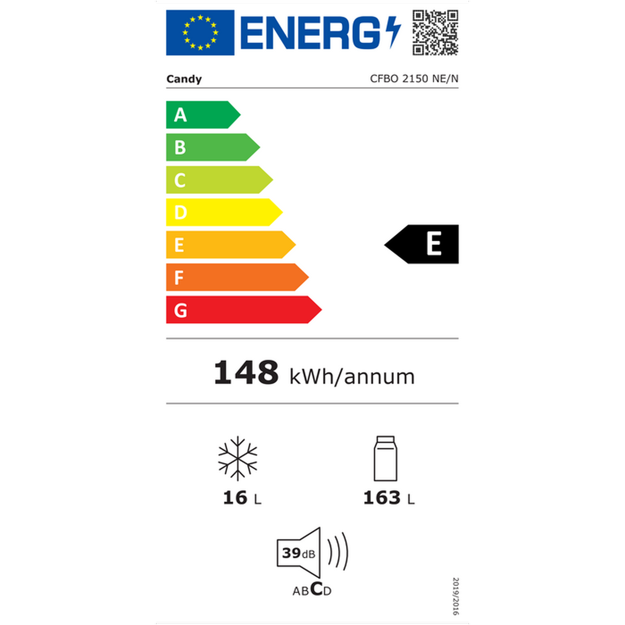 Voir la diapositive 4 : Candy Réfrigérateur 1 porte intégrable à glissières 179l - cfbo2150ne/n