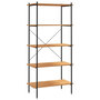 Voir la diapositive 2 : VIDAXL Etagere a 5 niveaux noir et chene 80x40x163 cm