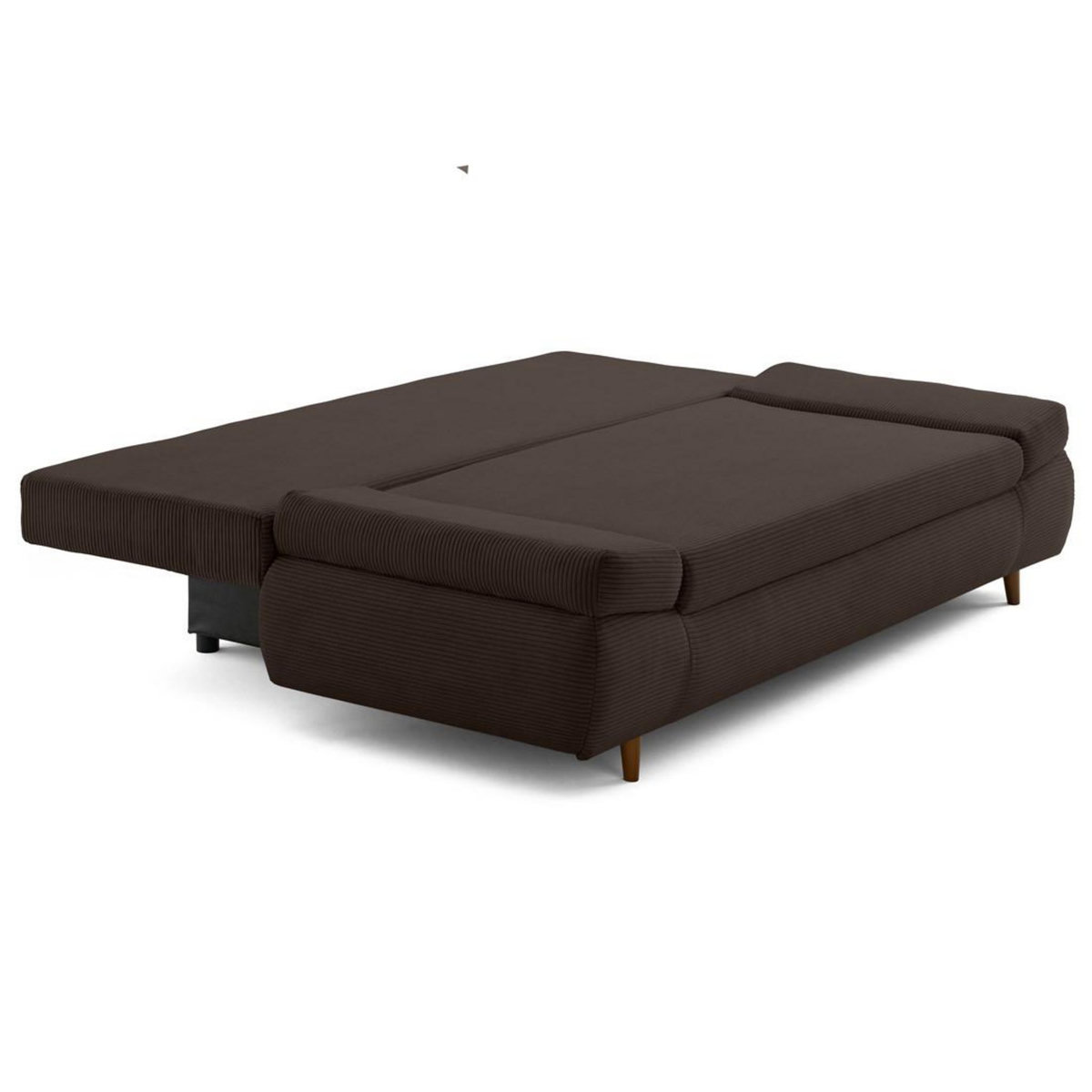 BEST MOBILIER Larson - canapé droit 3 places convertible avec coffre en velours côtelé