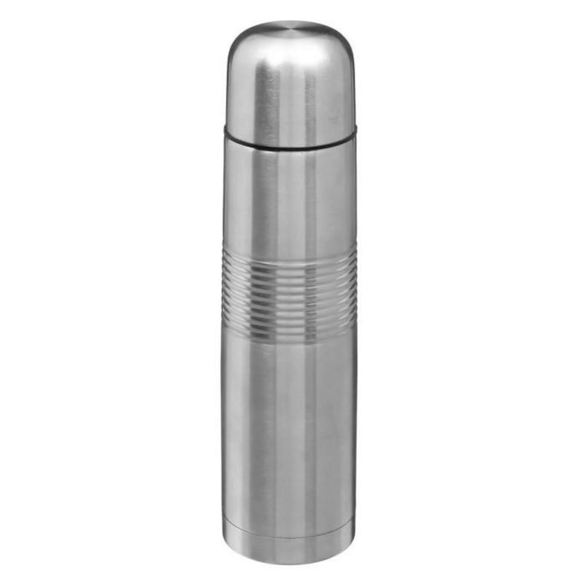FIVE Bouteille Isotherme Inox  Crénelé  1L Argent
