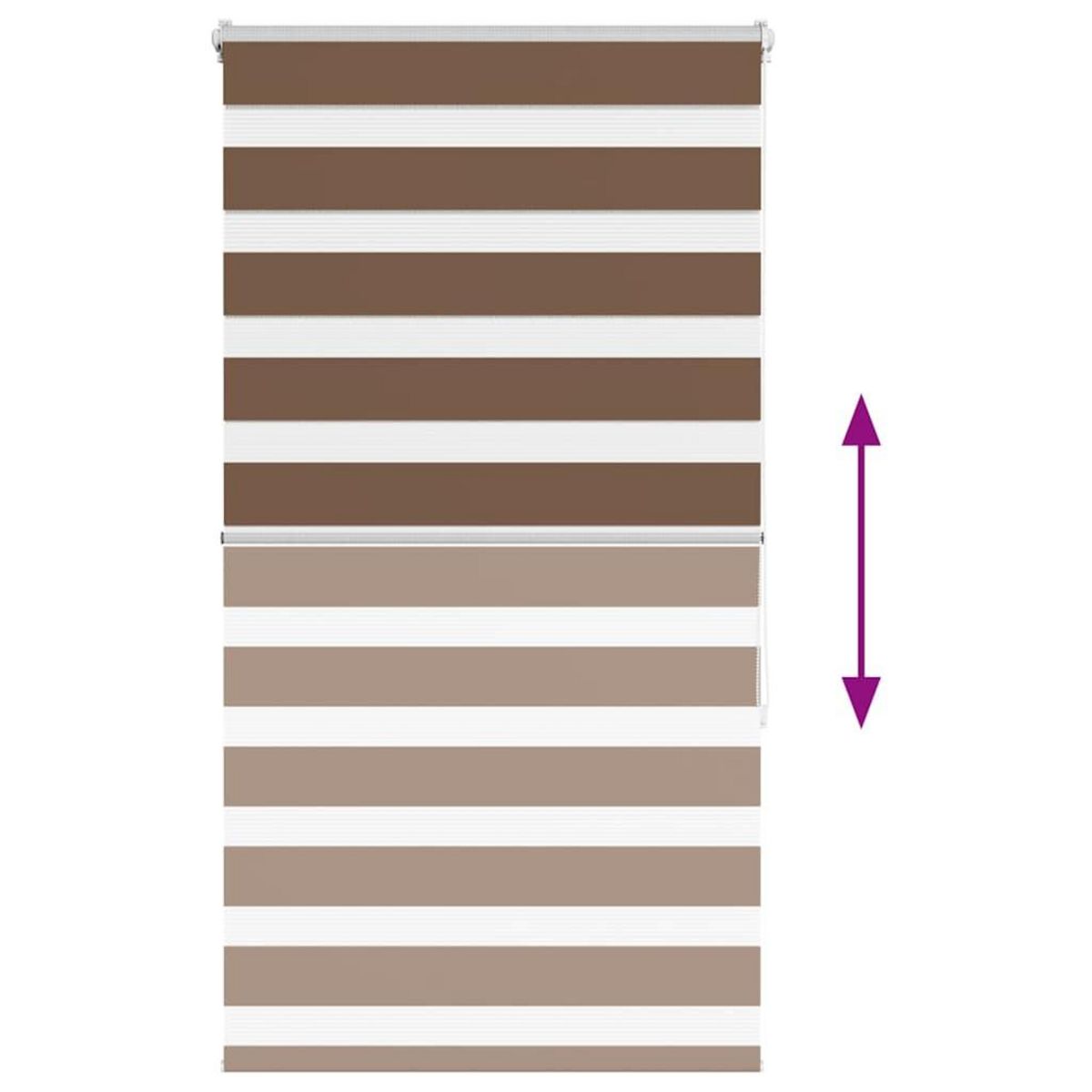 VIDAXL Store zebre marron 85x150 cm largeur du tissu 80,9 cm polyester