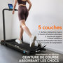 Voir la diapositive 5 : HOMCOM Tapis de marche pliable 1-6Km/h inclinaison réglable 4% max. télécommande affichage LED clé sécurité