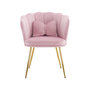 Voir la diapositive 5 : MERAX Fauteuil Fixe Avec Coussin Papillon Et Pieds En Métal Rose