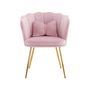 Voir la diapositive 5 : MERAX Fauteuil Fixe Avec Coussin Papillon Et Pieds En Métal Rose